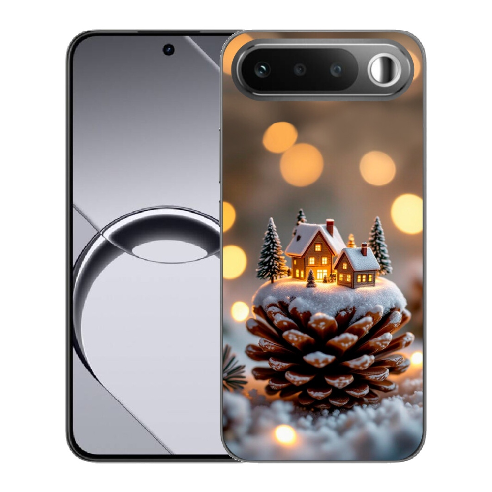 Gelový kryt mmCase na Realme 16 5G - zimní vesnička