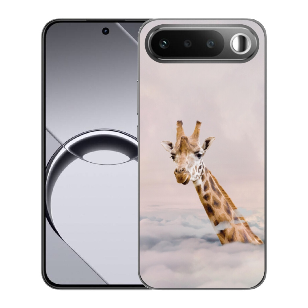 Gelový kryt mmCase na Realme 16 5G - žirafa v oblacích