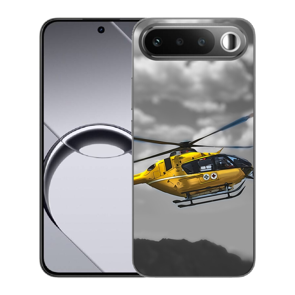 Gelový kryt mmCase na Realme 16 5G - žlutá helikoptéra