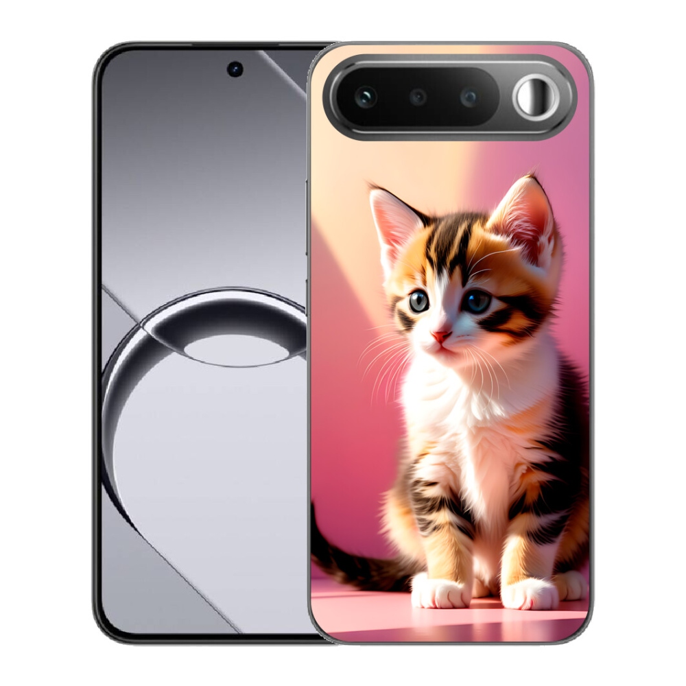 Gelový kryt mmCase na Realme 16 5G - zvědavé kotě 2