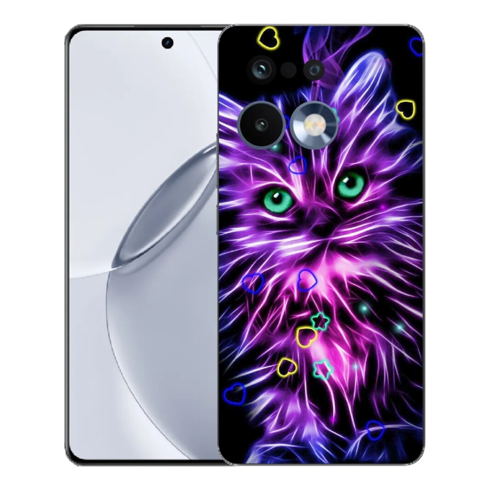 Gelový kryt mmCase na Realme 16 Pro+ - abstraktní kočka