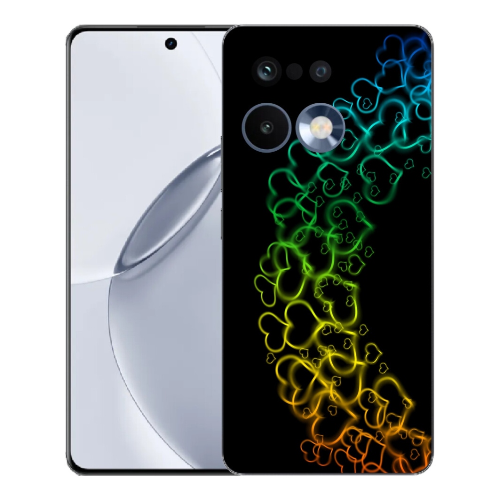 Gelový kryt mmCase na Realme 16 Pro+ - barevná srdíčka