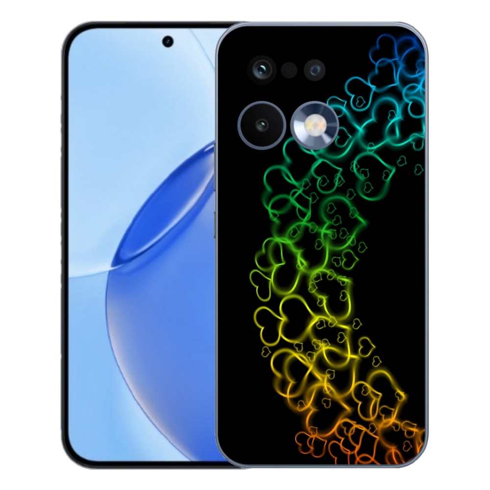 Gelový kryt mmCase na Realme 16 Pro - barevná srdíčka