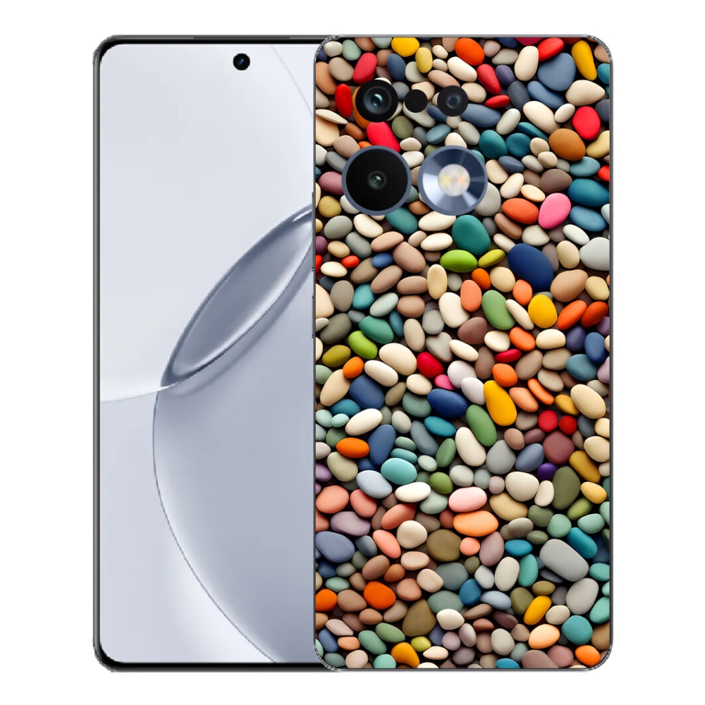 Gelový kryt mmCase na Realme 16 Pro+ - barevné kamínky 2