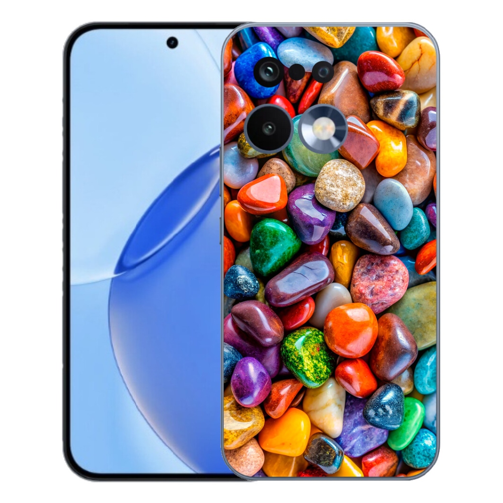 Gelový kryt mmCase na Realme 16 Pro - barevné kamínky