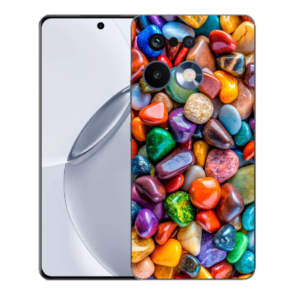 Gelový kryt mmCase na Realme 16 Pro+ - barevné kamínky