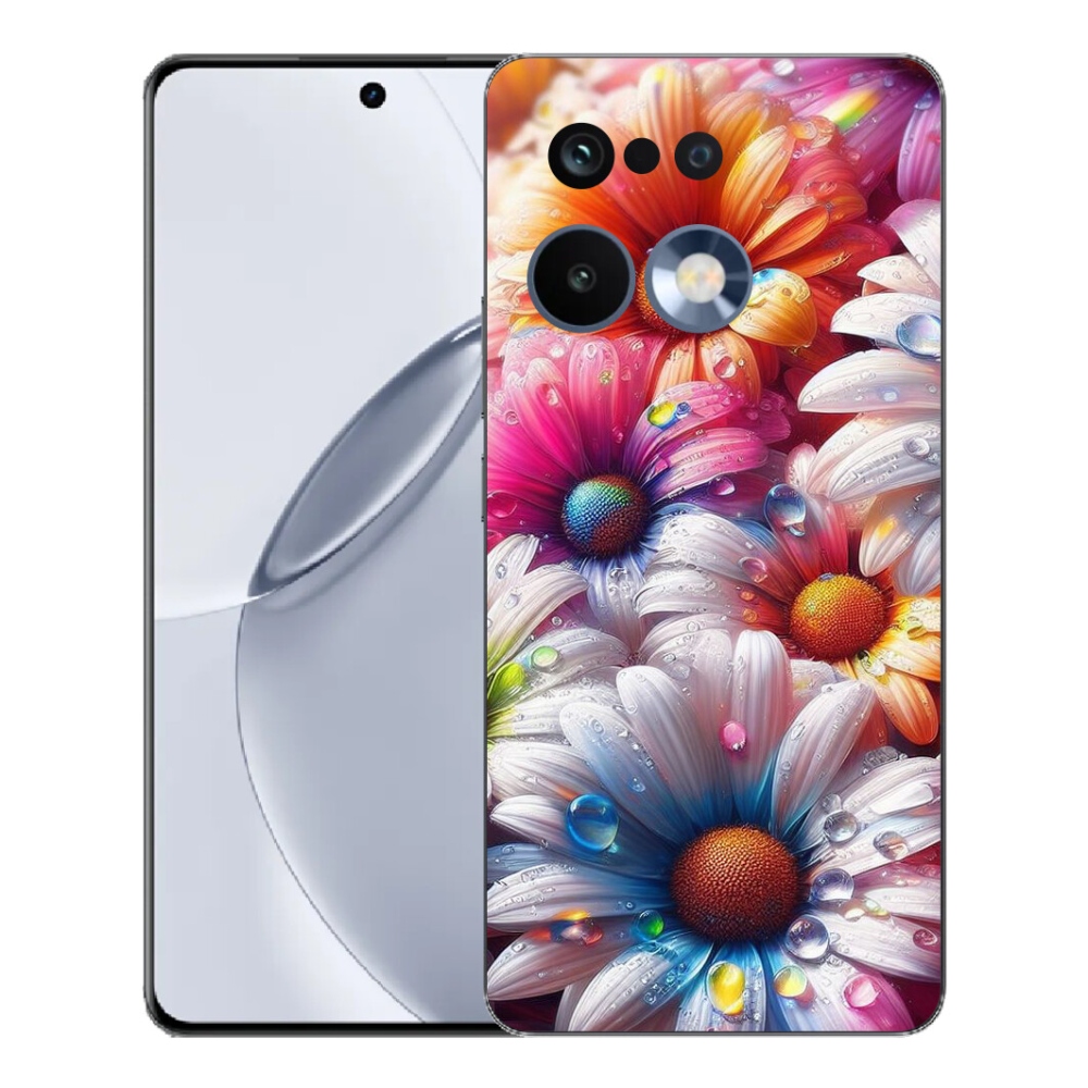 Gelový kryt mmCase na Realme 16 Pro+ - barevné kopretiny