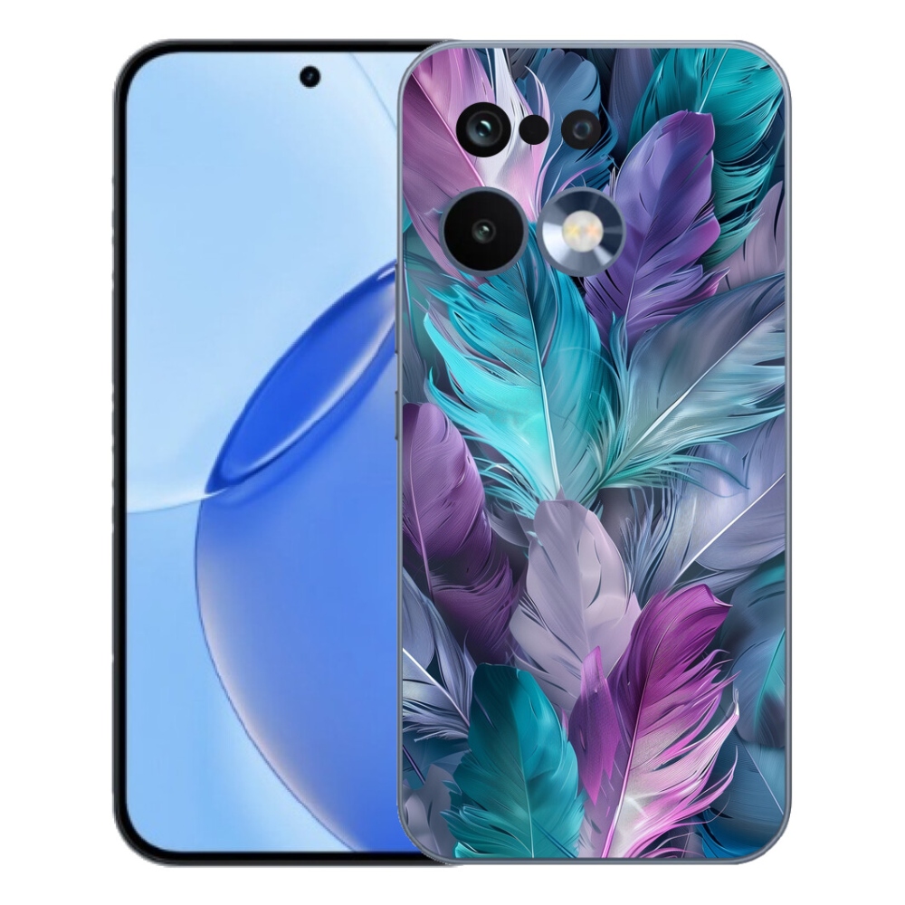 Gelový kryt mmCase na Realme 16 Pro - barevné peří 2