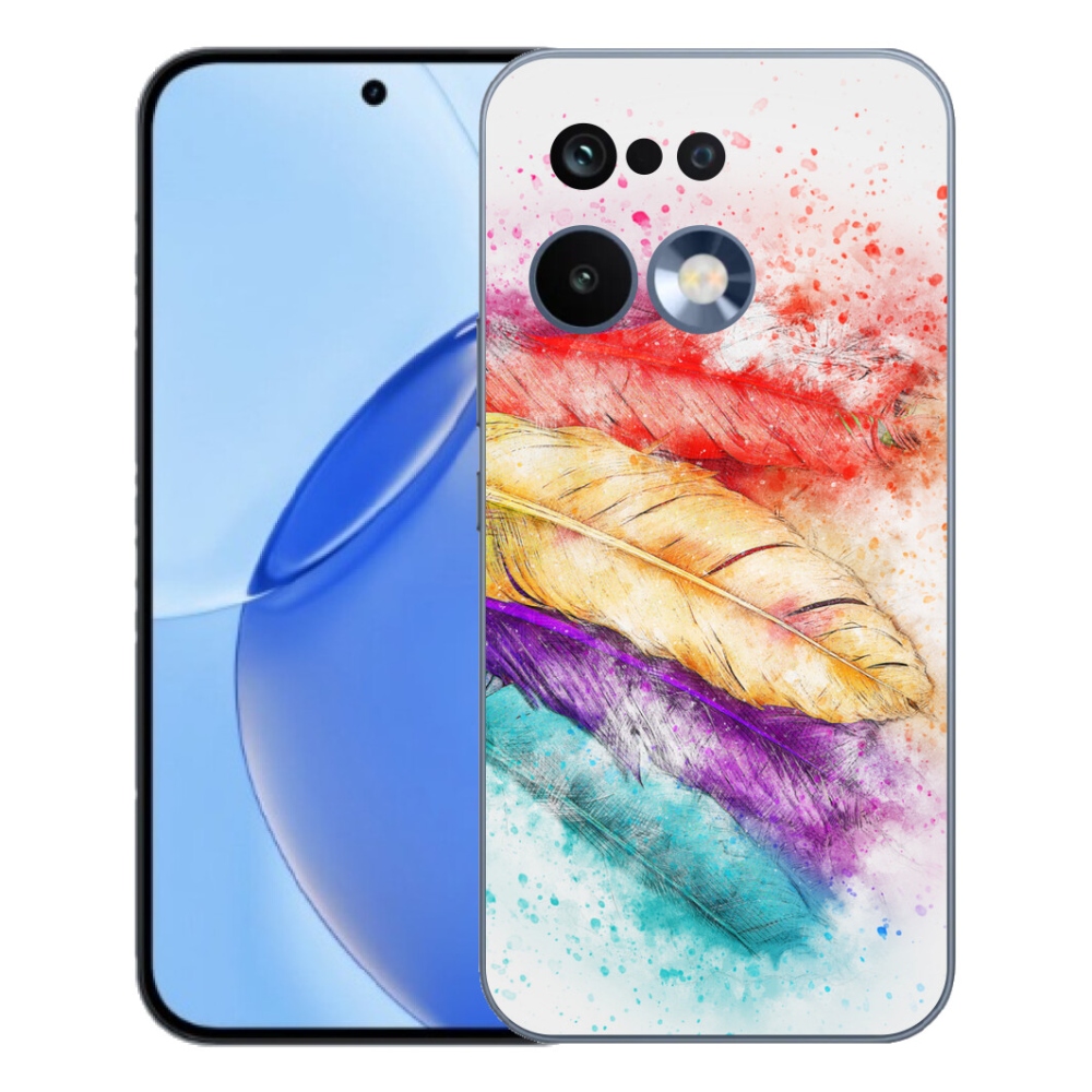 Gelový kryt mmCase na Realme 16 Pro - barevné peří