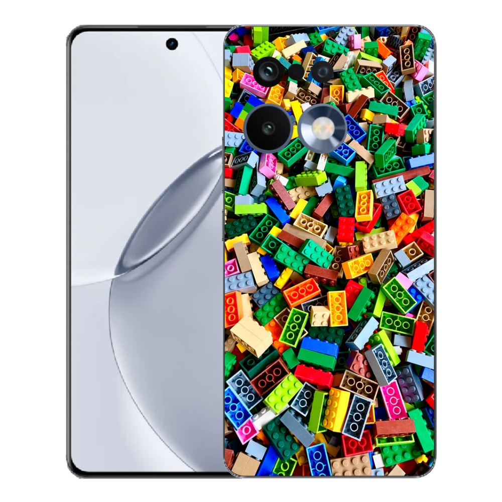 Gelový kryt mmCase na Realme 16 Pro+ - barevné stavební kostky