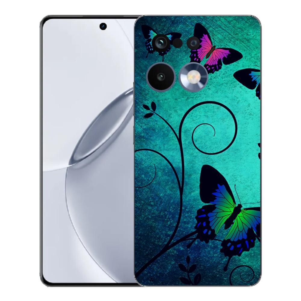 Gelový kryt mmCase na Realme 16 Pro+ - barevní motýli
