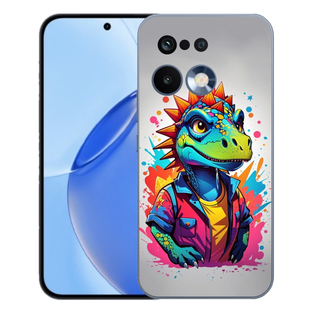 Gelový kryt mmCase na Realme 16 Pro - barevný dinosaurus