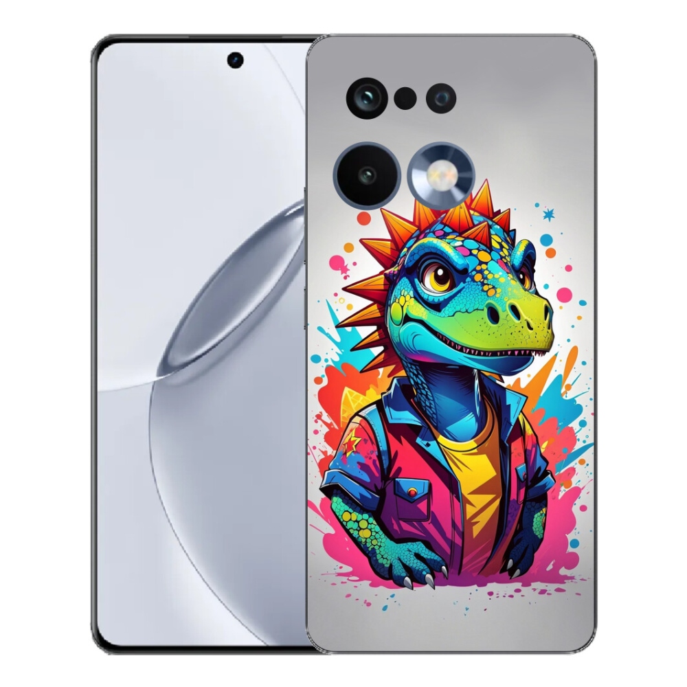 Gelový kryt mmCase na Realme 16 Pro+ - barevný dinosaurus