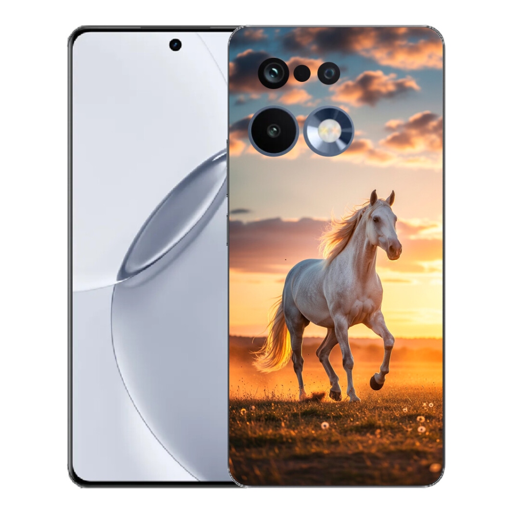 Gelový kryt mmCase na Realme 16 Pro+ - běžící bílý kůň 2
