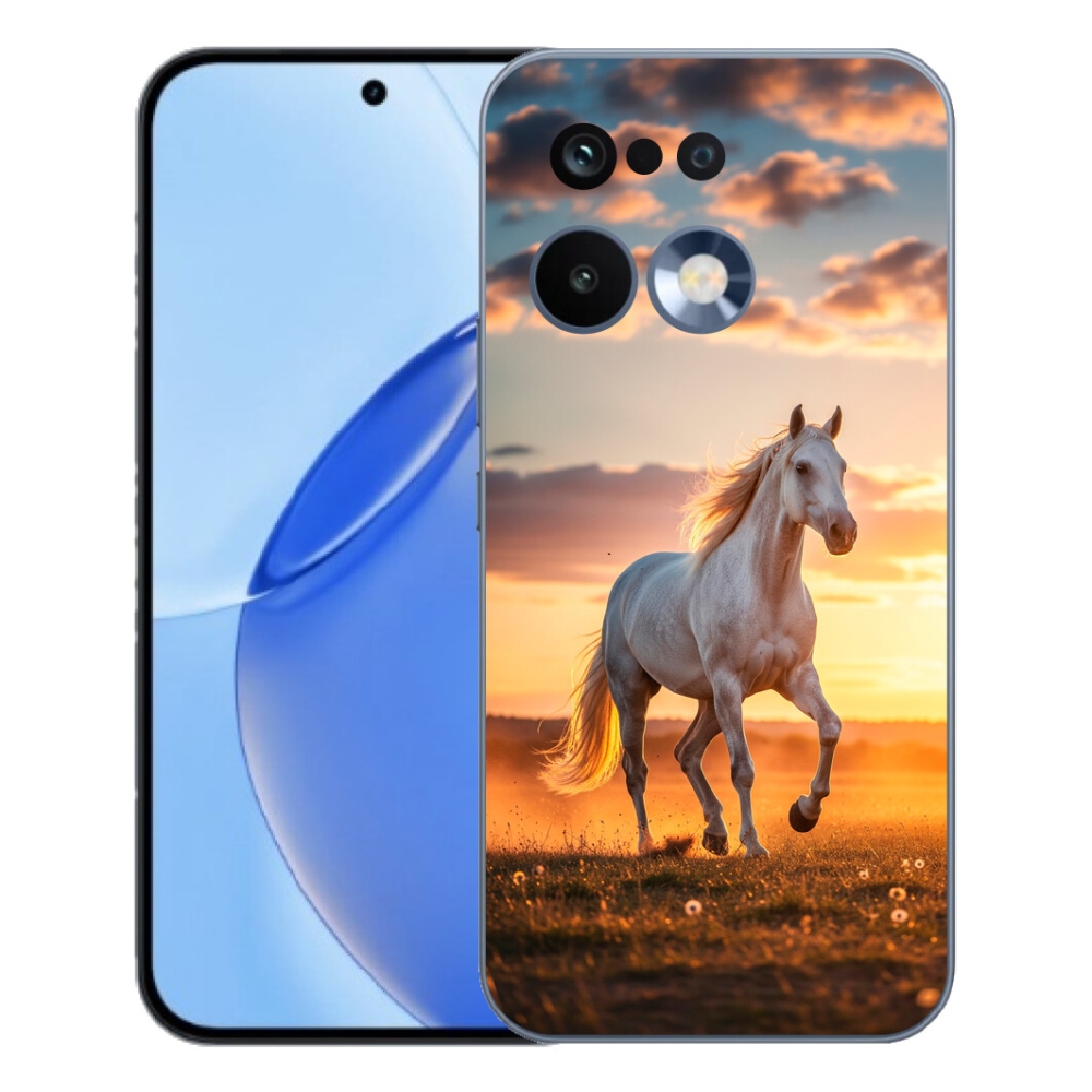 Gelový kryt mmCase na Realme 16 Pro - běžící bílý kůň 2