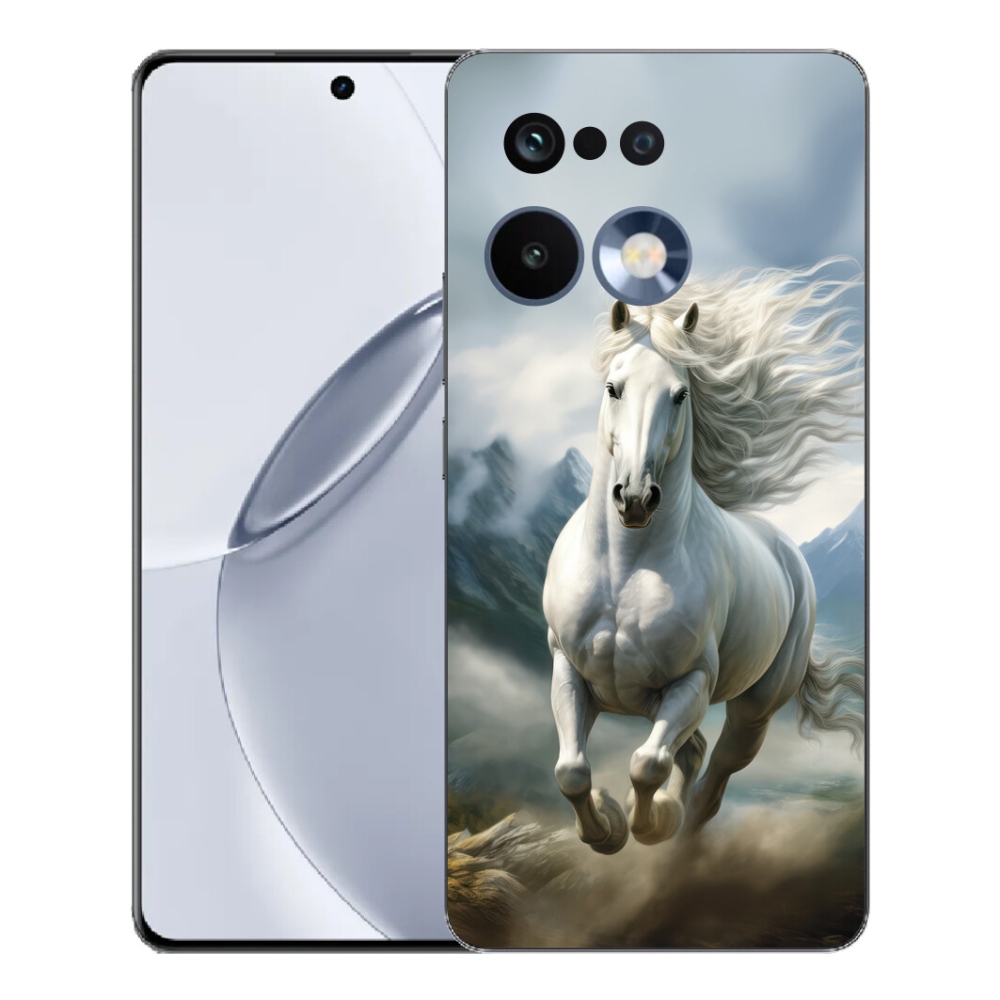 Gelový kryt mmCase na Realme 16 Pro+ - běžící bílý kůň 3