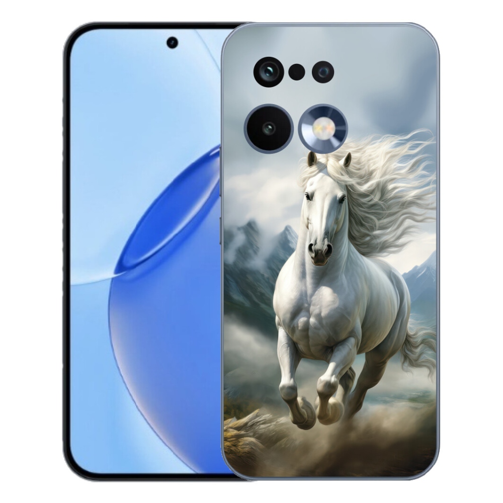 Gelový kryt mmCase na Realme 16 Pro - běžící bílý kůň 3