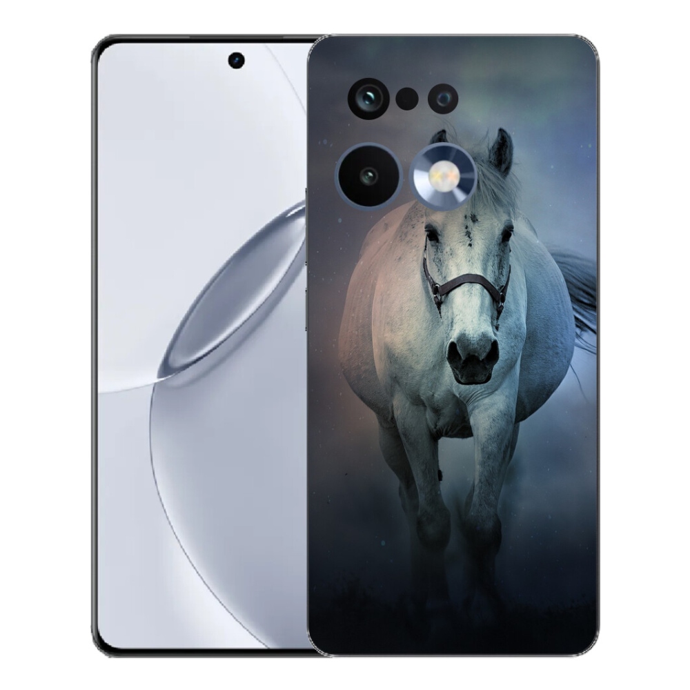 Gelový kryt mmCase na Realme 16 Pro+ - běžící bílý kůň