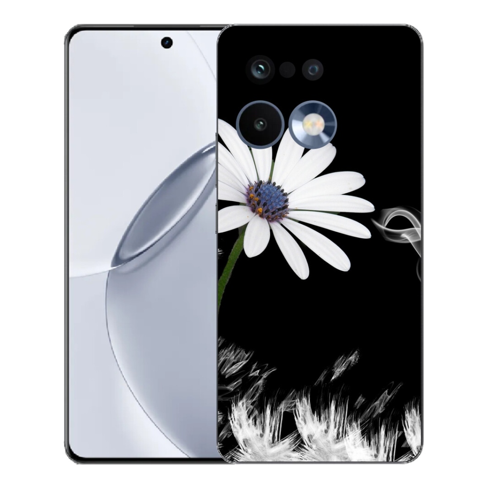 Gelový kryt mmCase na Realme 16 Pro+ - bílá květina