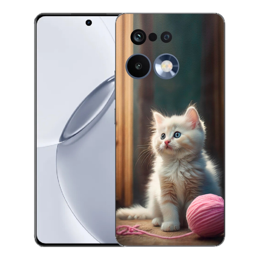 Gelový kryt mmCase na Realme 16 Pro+ - bílé kotě 2