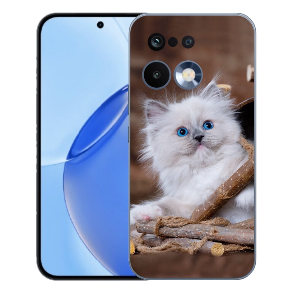 Gelový kryt mmCase na Realme 16 Pro - bílé kotě