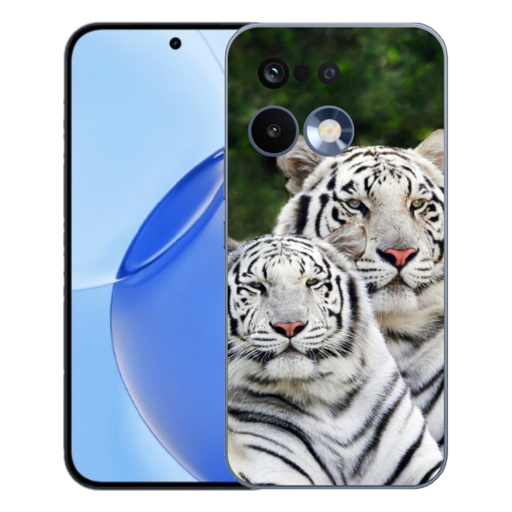 Gelový kryt mmCase na Realme 16 Pro - bílí tygři