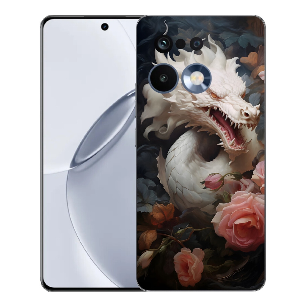 Gelový kryt mmCase na Realme 16 Pro+ - bílý drak