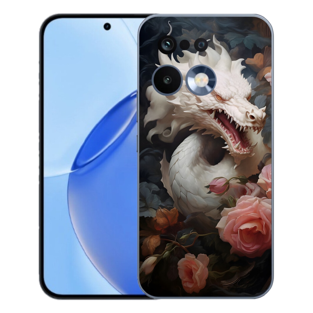 Gelový kryt mmCase na Realme 16 Pro - bílý drak