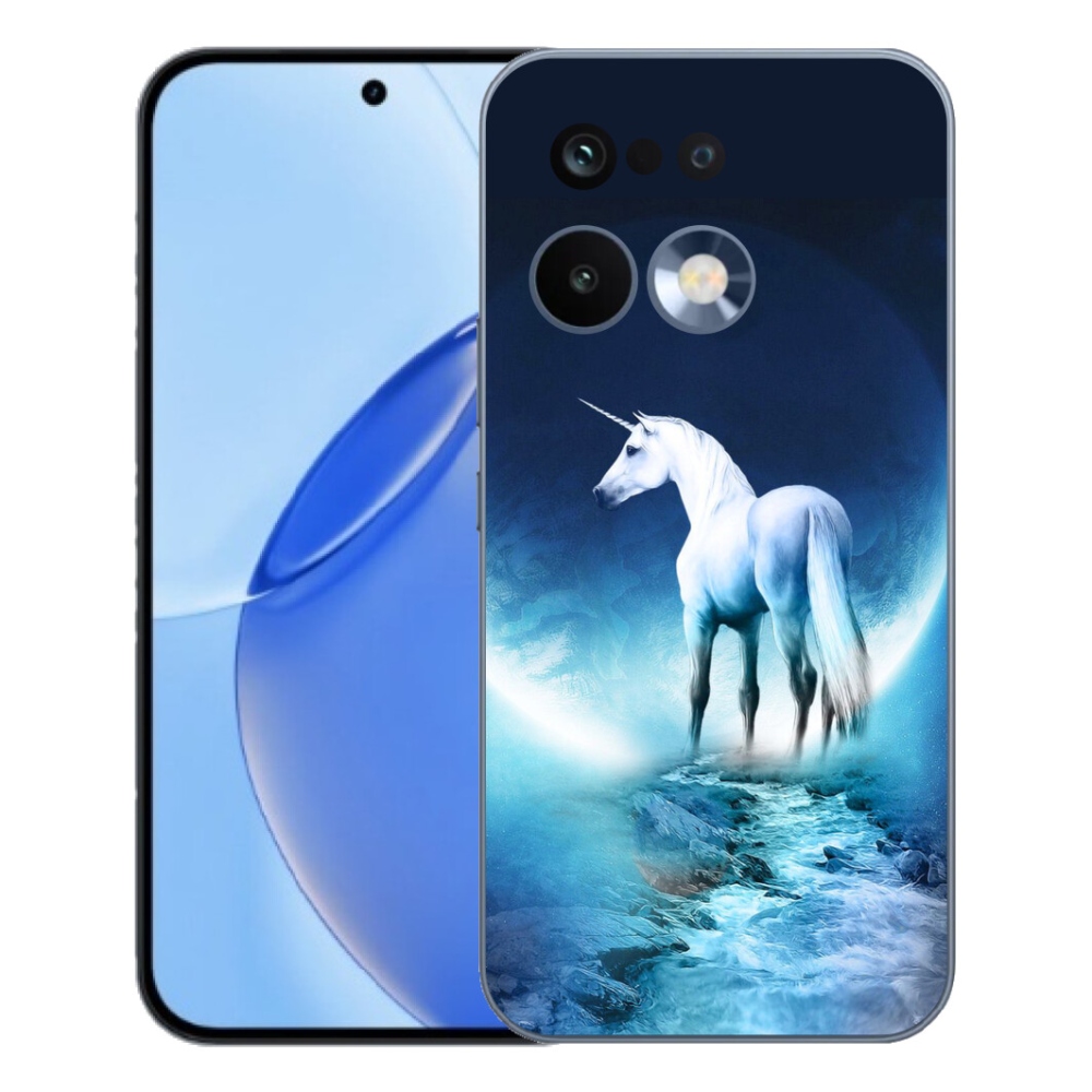 Gelový kryt mmCase na Realme 16 Pro - bílý jednorožec