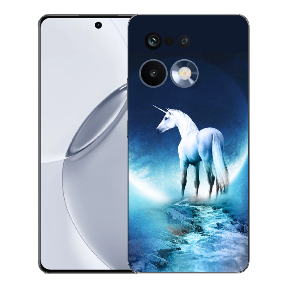 Gelový kryt mmCase na Realme 16 Pro+ - bílý jednorožec