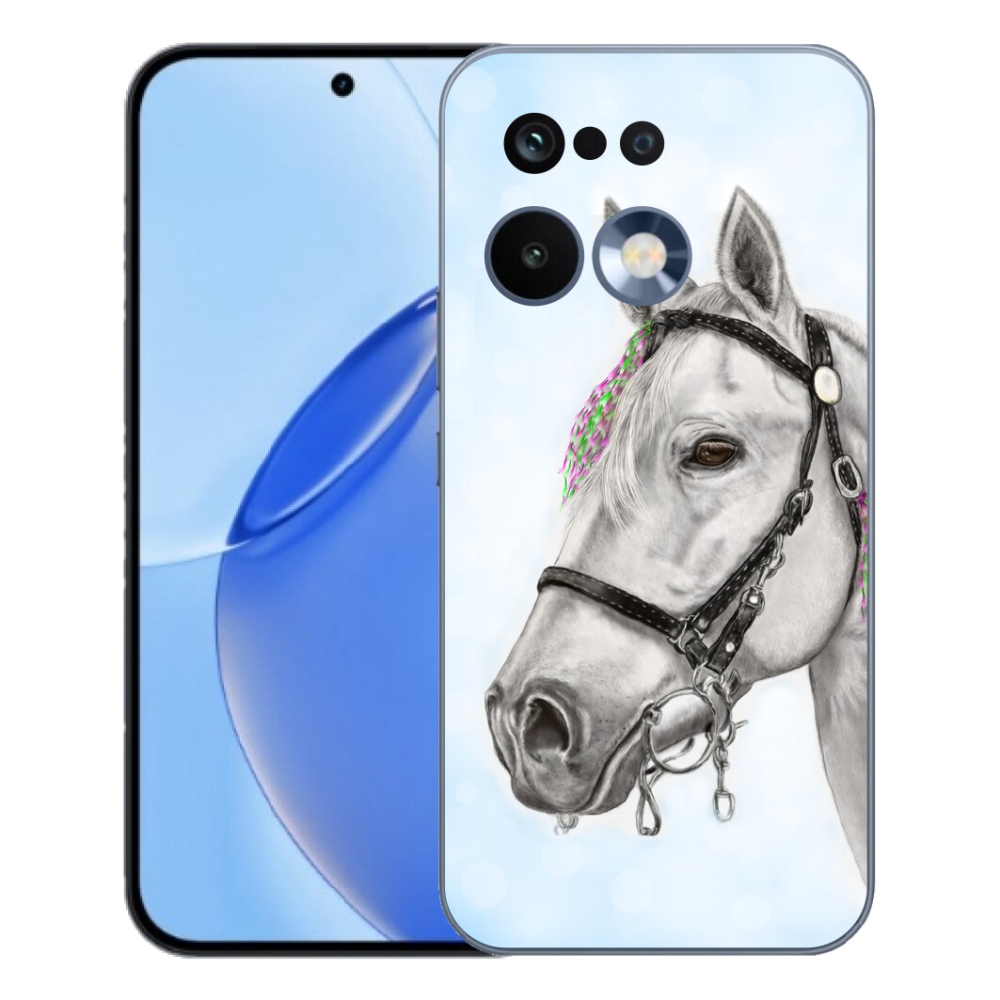 Gelový kryt mmCase na Realme 16 Pro - bílý kůň 1
