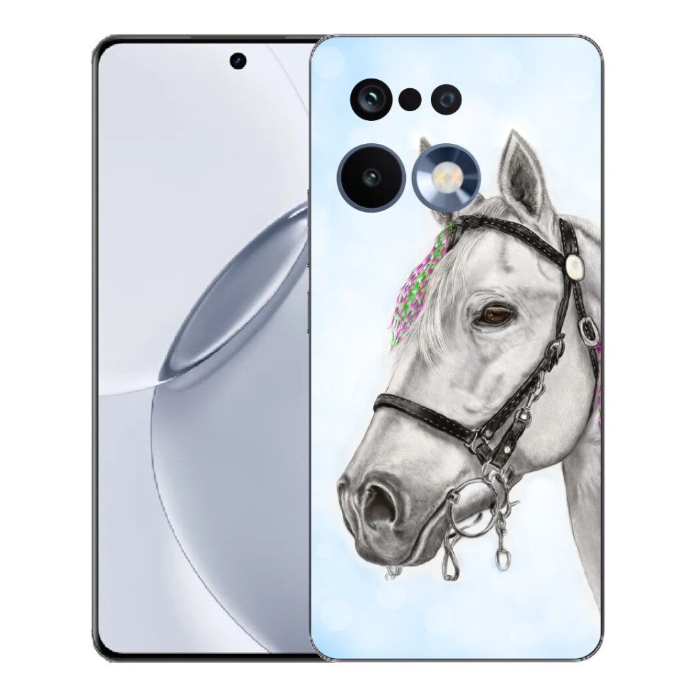 Gelový kryt mmCase na Realme 16 Pro+ - bílý kůň 1