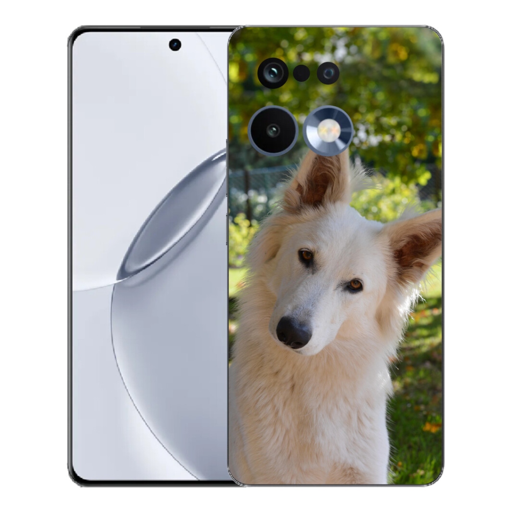 Gelový kryt mmCase na Realme 16 Pro+ - bílý švýcarský ovčák 1