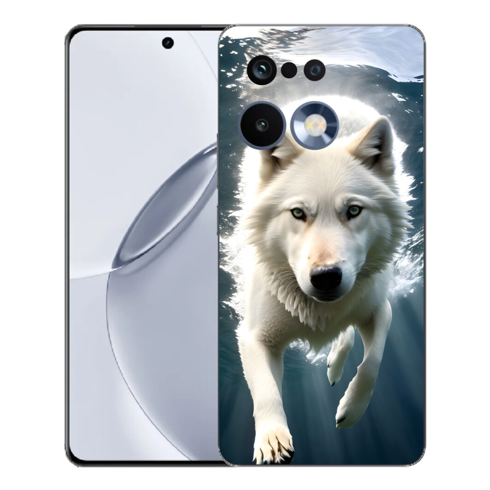 Gelový kryt mmCase na Realme 16 Pro+ - bílý vlk
