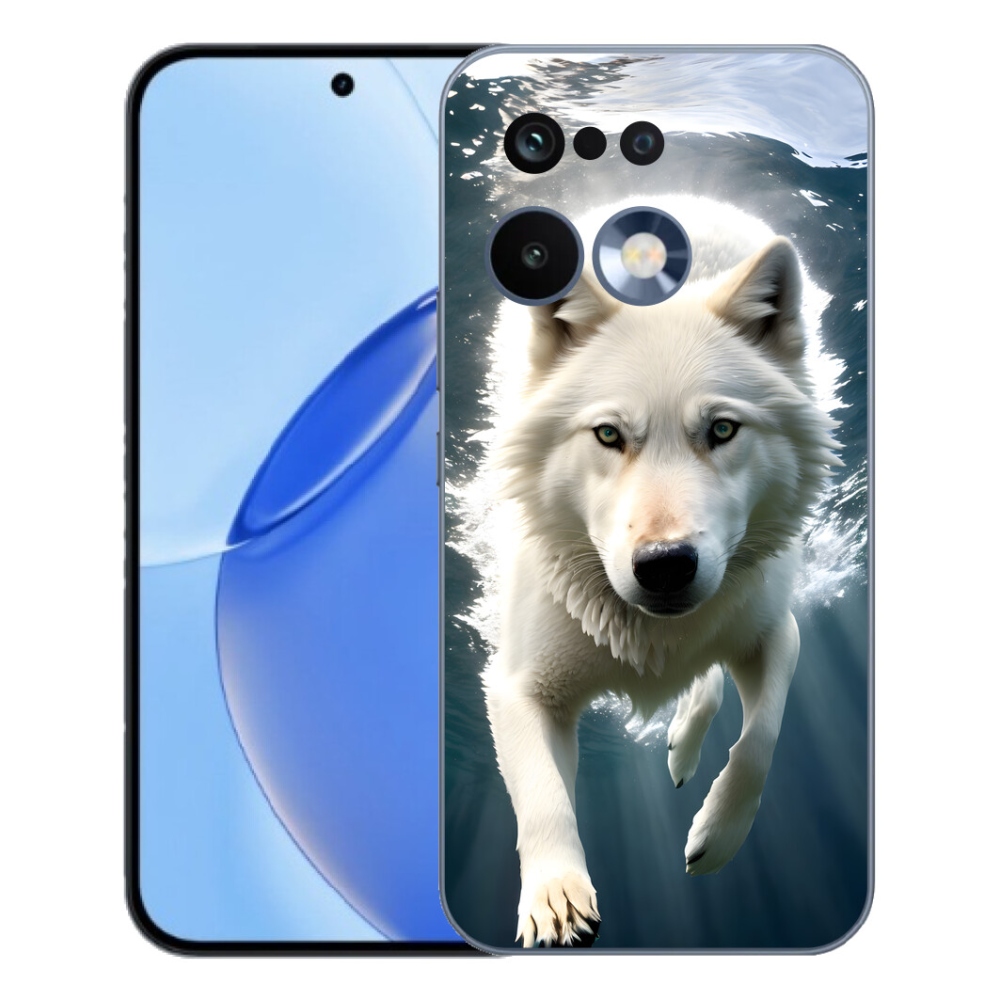 Gelový kryt mmCase na Realme 16 Pro - bílý vlk