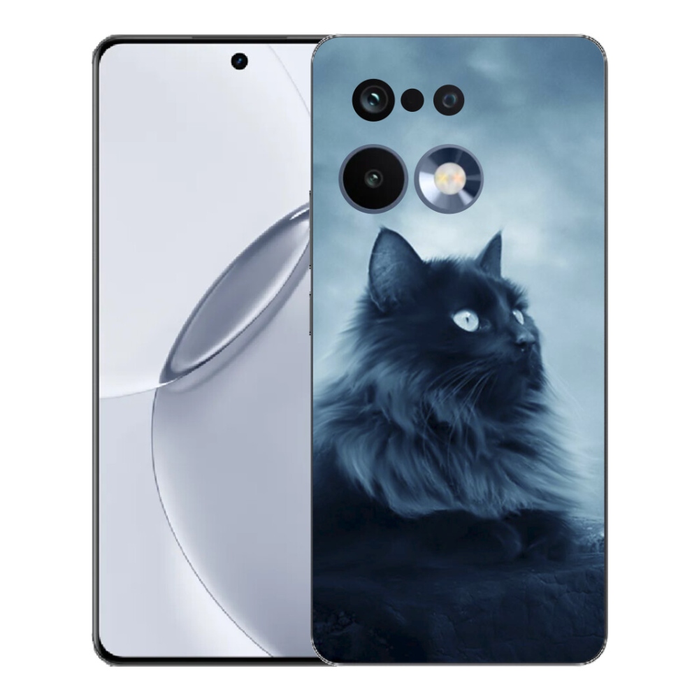 Gelový kryt mmCase na Realme 16 Pro+ - černá kočka 1