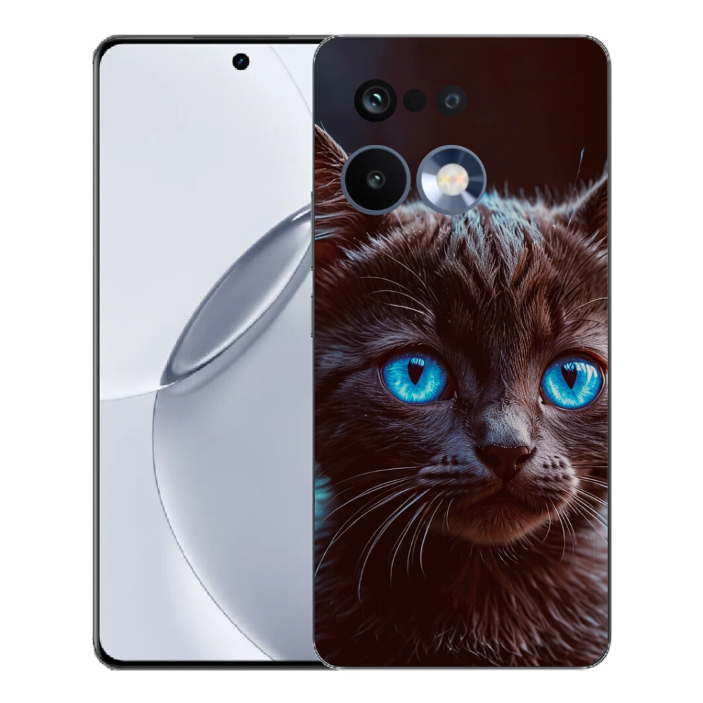 Gelový kryt mmCase na Realme 16 Pro+ - černé kotě 2
