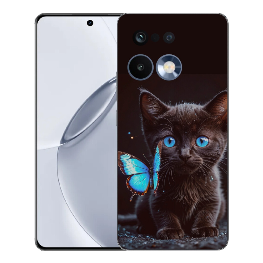 Gelový kryt mmCase na Realme 16 Pro+ - černé kotě 3