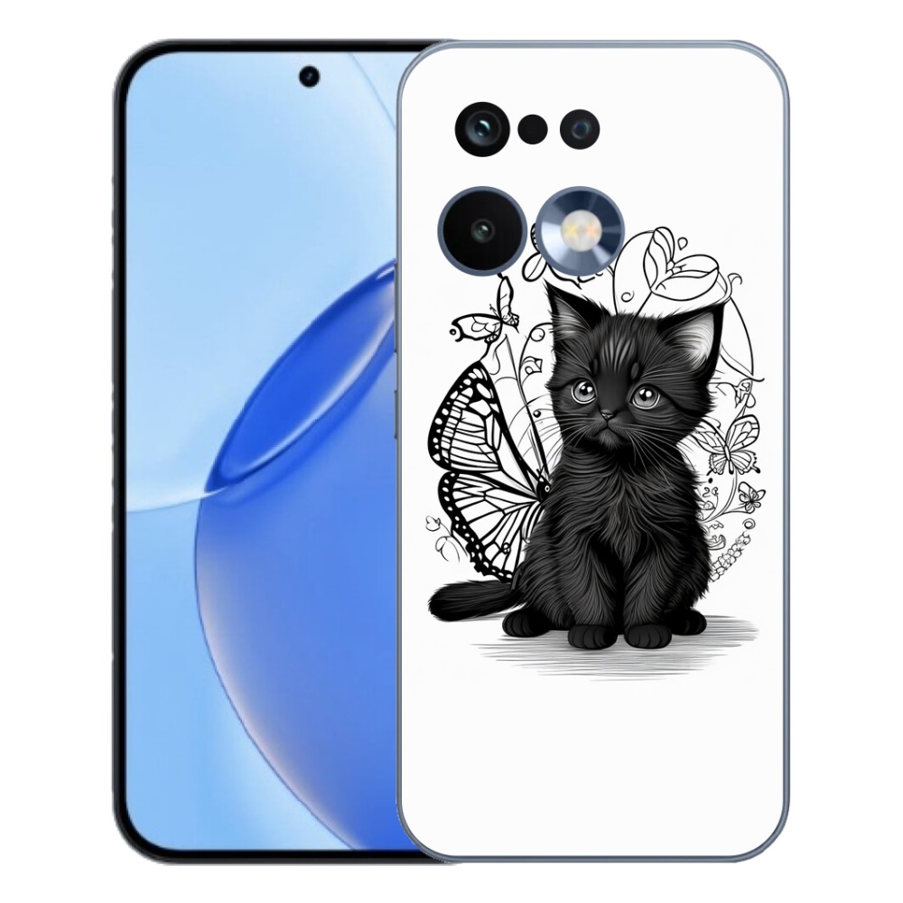Gelový kryt mmCase na Realme 16 Pro - černé kotě