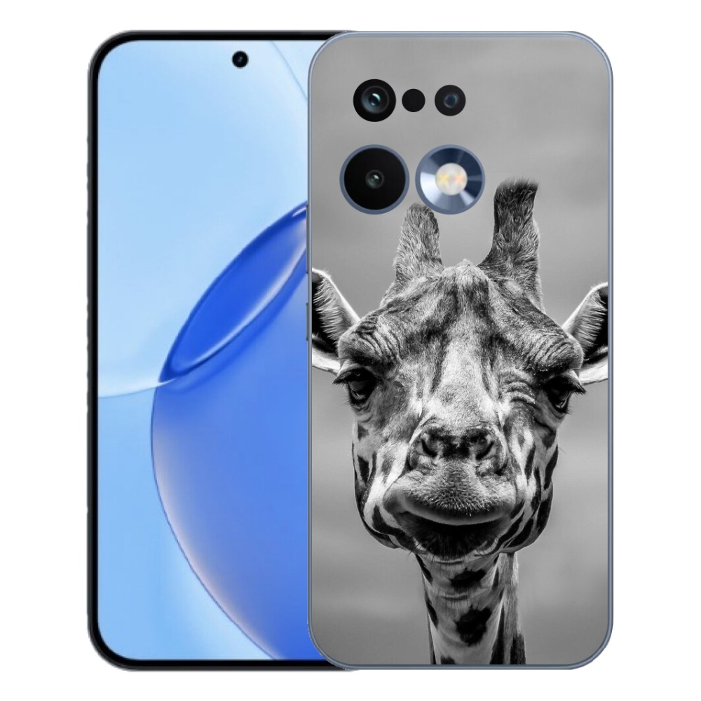 Gelový kryt mmCase na Realme 16 Pro - černobílá žirafa