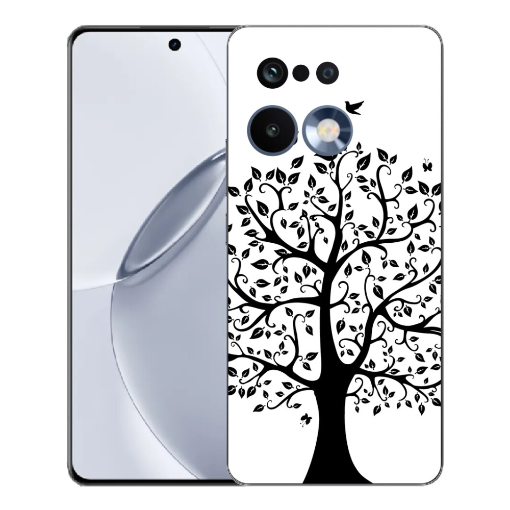 Gelový kryt mmCase na Realme 16 Pro+ - černobílý strom
