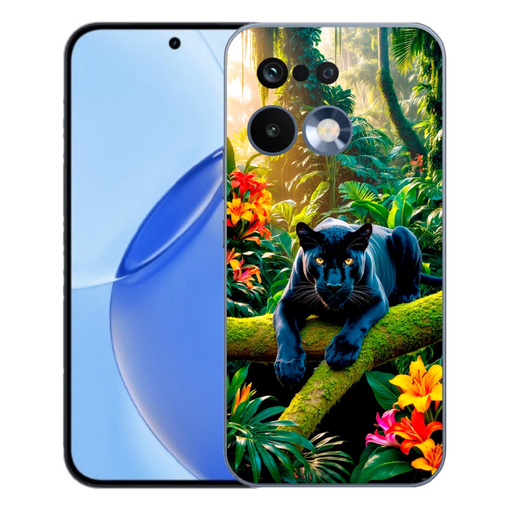 Gelový kryt mmCase na Realme 16 Pro - černý panter v džungli
