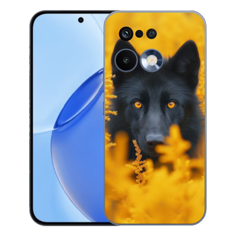 Gelový kryt mmCase na Realme 16 Pro - černý vlk 2