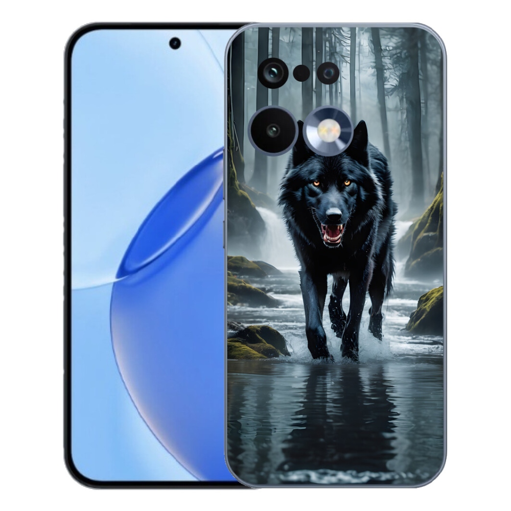 Gelový kryt mmCase na Realme 16 Pro - černý vlk