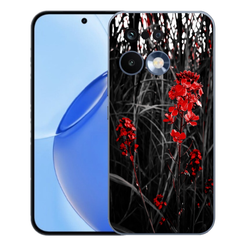 Gelový kryt mmCase na Realme 16 Pro - červená rostlina