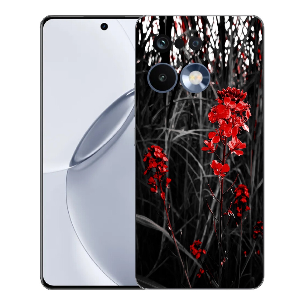 Gelový kryt mmCase na Realme 16 Pro+ - červená rostlina