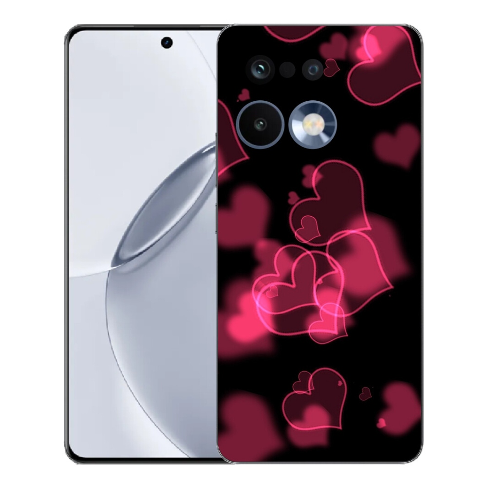 Gelový kryt mmCase na Realme 16 Pro+ - červená srdíčka