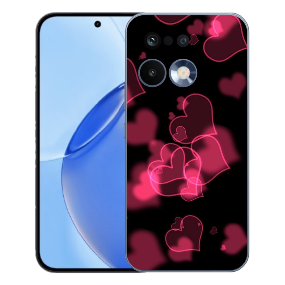 Gelový kryt mmCase na Realme 16 Pro - červená srdíčka