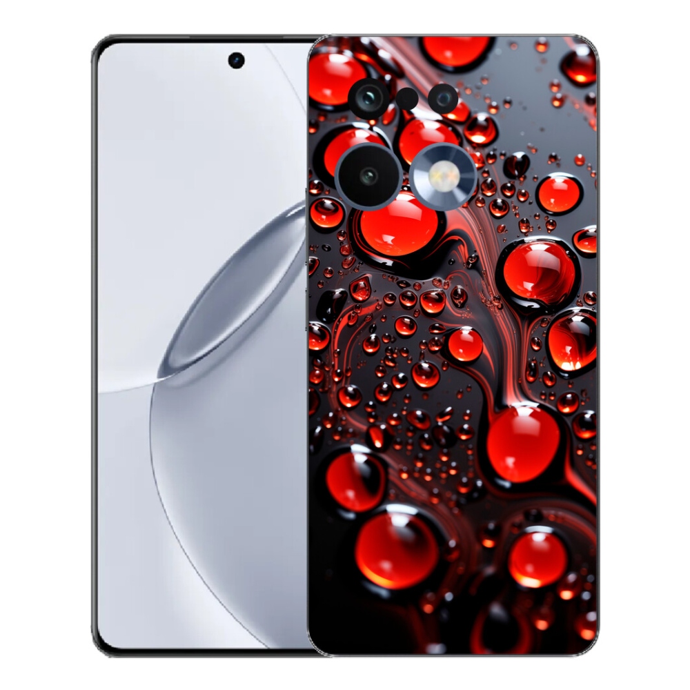 Gelový kryt mmCase na Realme 16 Pro+ - červené kapky 2