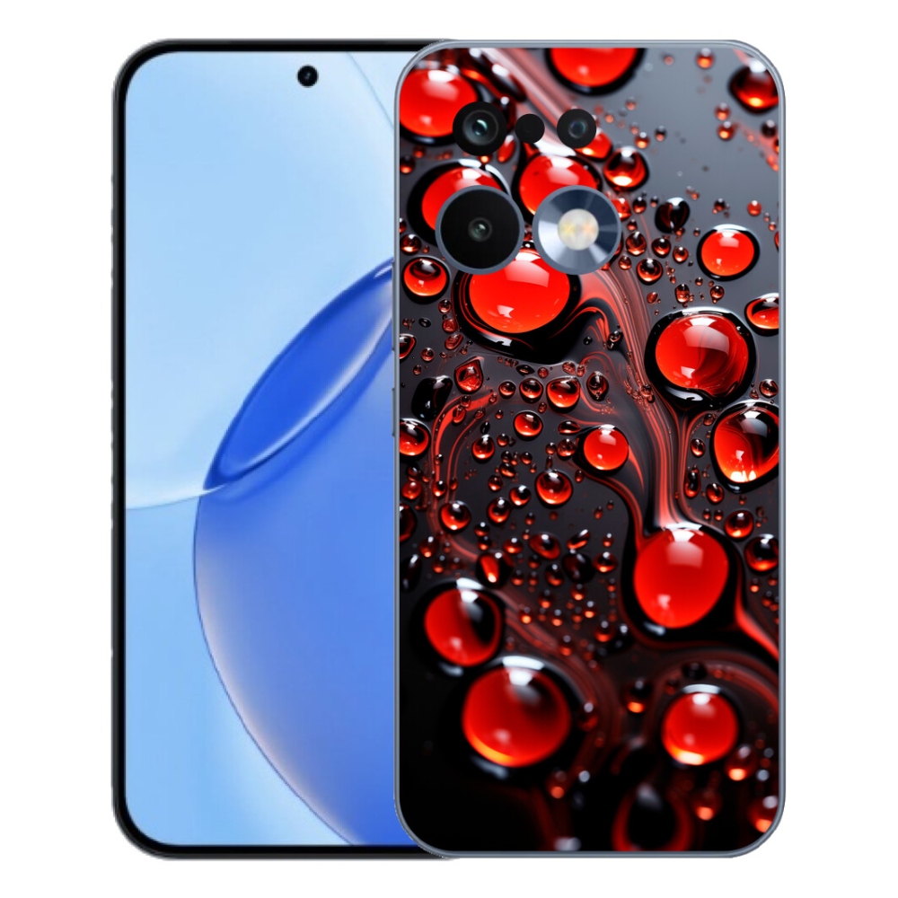 Gelový kryt mmCase na Realme 16 Pro - červené kapky 2